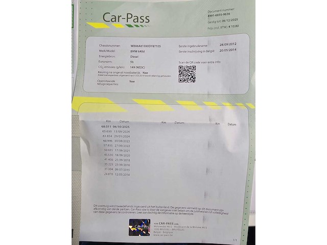 2012 bmw 640d personenauto - afbeelding 15 van  26