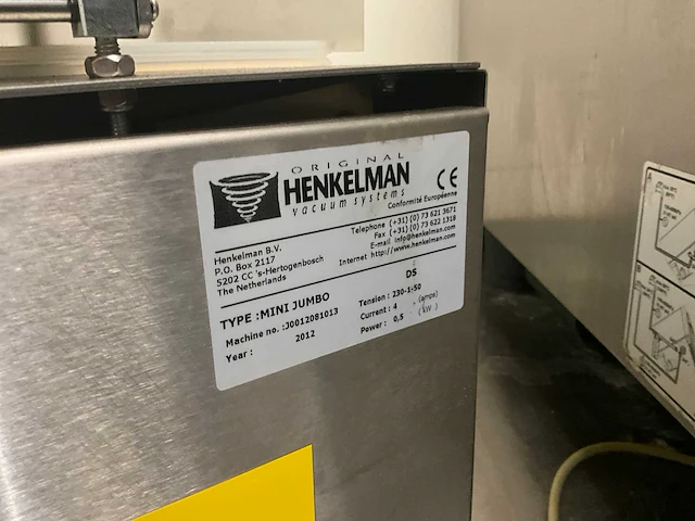 2012 henkelmann mini jumbo vacuümmachine - afbeelding 2 van  6