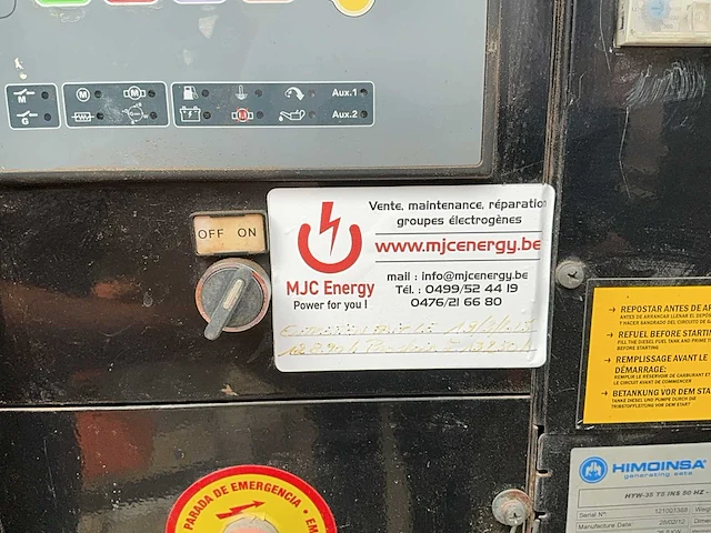 2012 himoinsa hyw 30 m5 4tnv98ggeh generatorset - afbeelding 8 van  18