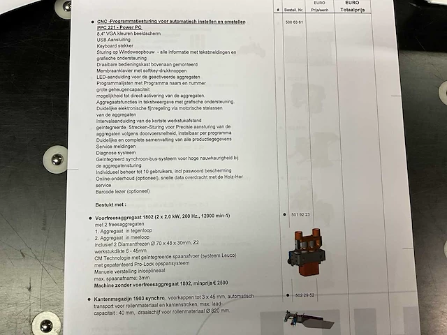 2012 holzher sprint 1329 premium kantaanlijmmachine - afbeelding 20 van  25