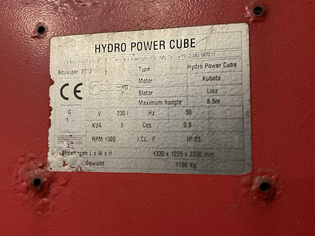 2012 hydro power cube lichtmast - afbeelding 4 van  4