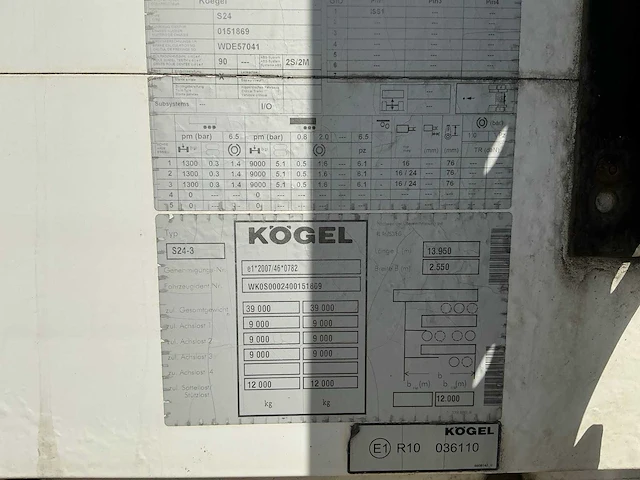 2012 kogel s 24-3 box oplegger - afbeelding 27 van  34