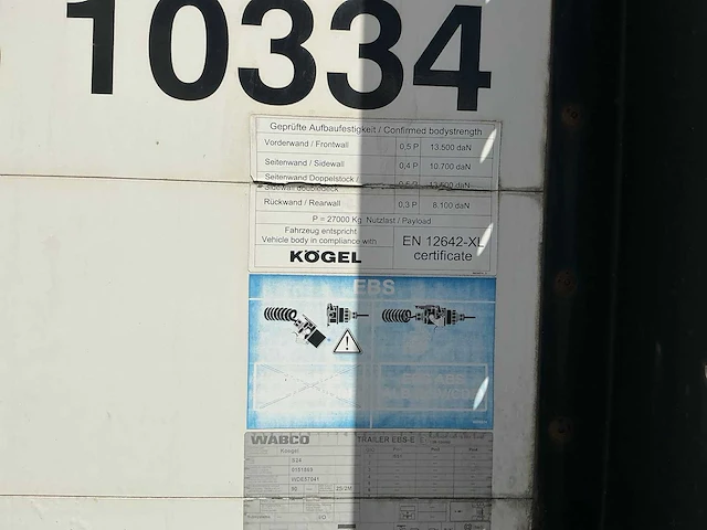 2012 kogel s 24-3 box oplegger - afbeelding 28 van  34