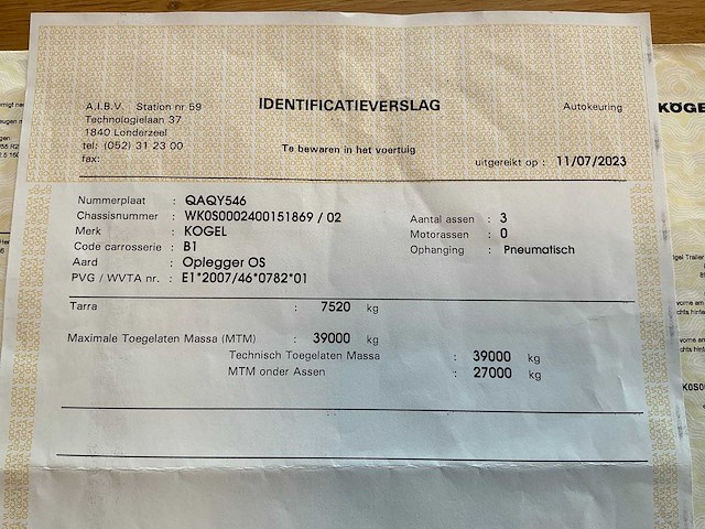 2012 kogel s 24-3 box oplegger - afbeelding 27 van  34