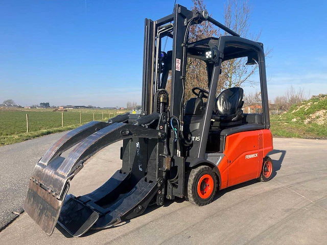 2012 linde e16p elektrische vorkheftruck met klem - afbeelding 1 van  42
