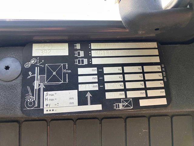 2012 linde explosie vrij h25d vorkheftruck - afbeelding 47 van  53