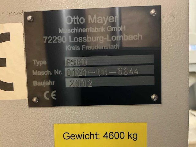 2012 mayer ps 80 platen opdeelzaagmachine - afbeelding 17 van  20