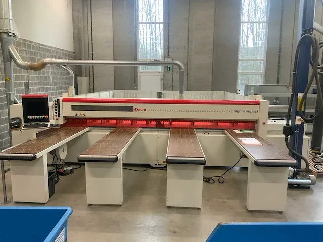 2012 scm sigma impact 87 platen opdeelzaagmachine - afbeelding 12 van  29