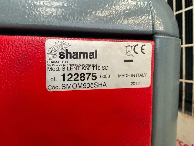 2012 shamal silent k50 t10 sd schroefcompressor - afbeelding 4 van  4