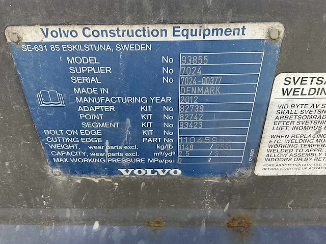 2012 volvo l90g wiellader - afbeelding 3 van  40