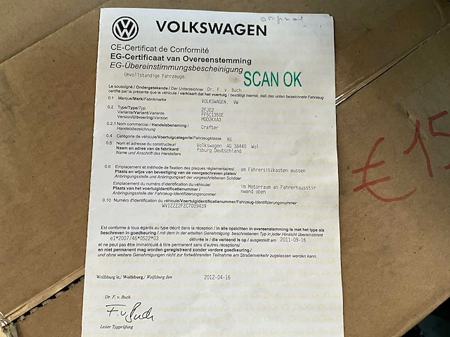 2012 vw crafter tdi kipper - afbeelding 53 van  59