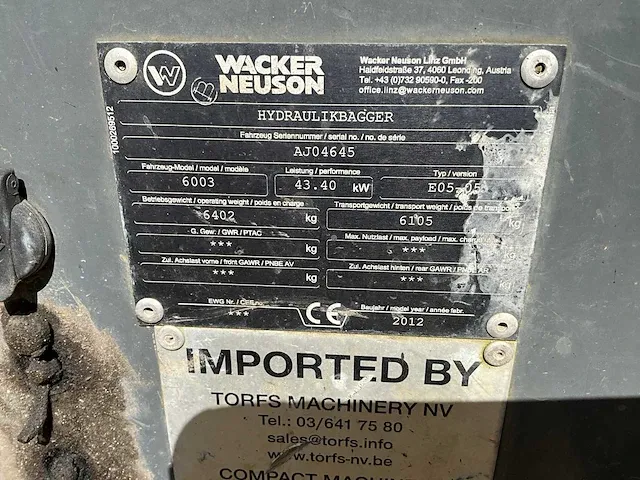 2012 wacker neuson 6003 midigraafmachine - afbeelding 20 van  27