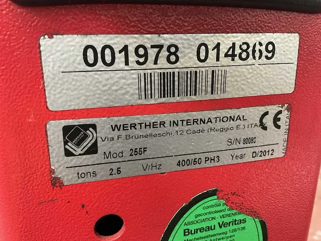 2012 werther 255f hefbrug - afbeelding 4 van  4