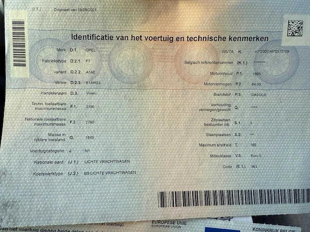 2013 - opel vivaro - personenauto - afbeelding 39 van  45