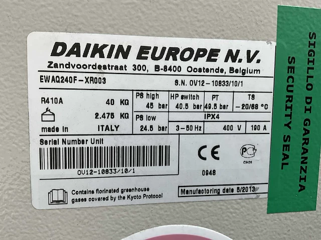 2013 daikin ewaq240f-xr003 ijswatermachine - afbeelding 3 van  11
