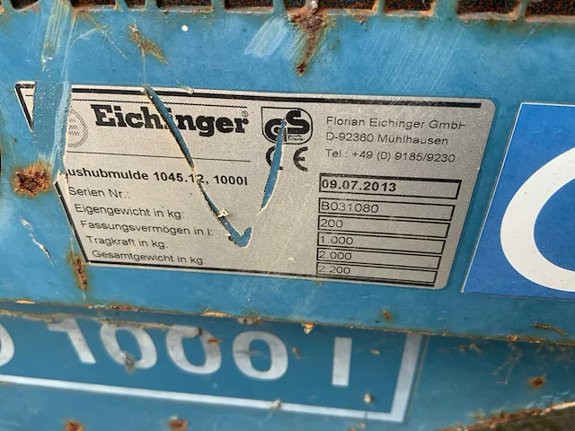 2013 eichinger 1045.12 kraancontainer - afbeelding 5 van  5