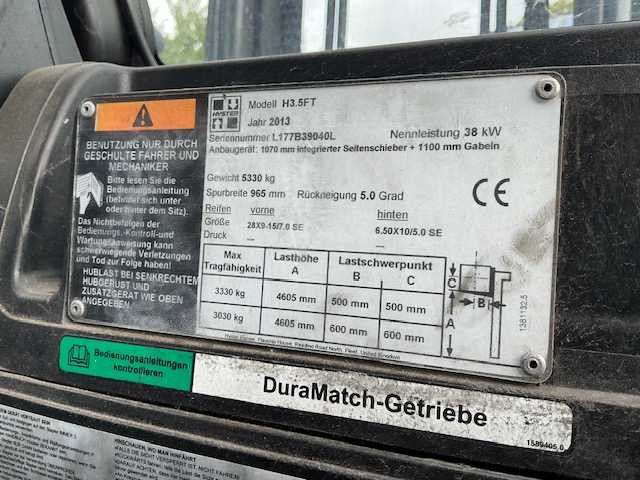 2013 hyster h3.5 fy vorkheftruck - afbeelding 9 van  24