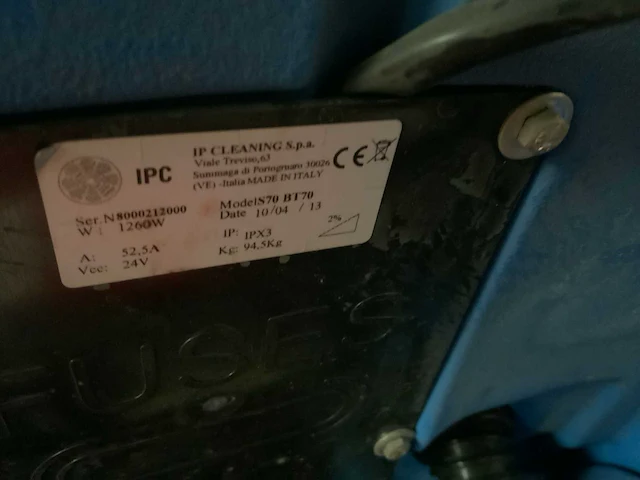 2013 ipc s70 bt 70 vloerreiniger zuig/schrobmachine - afbeelding 10 van  10