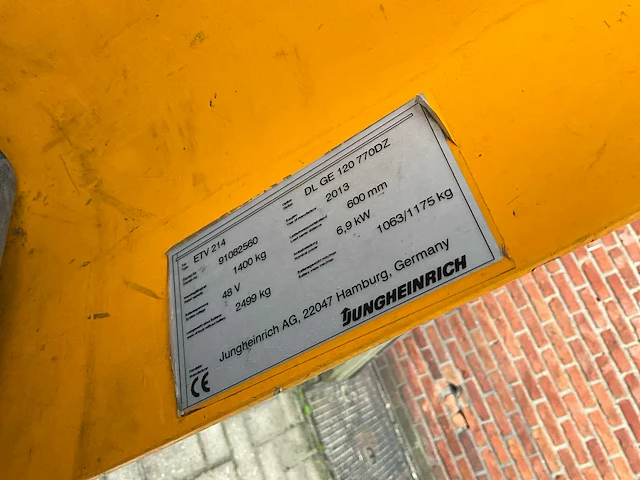 2013 jungheinrich etv214 reach truck - afbeelding 13 van  20