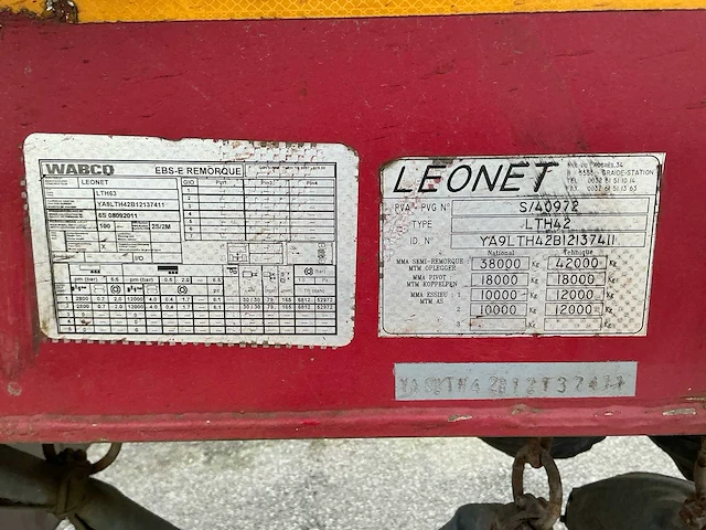 2013 leonet lth42 telescopische oplegger - afbeelding 2 van  41