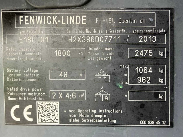 2013 linde e18 elektrische vorkheftruck - afbeelding 31 van  37