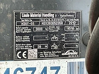2013 linde h30t-02 vorkheftruck - afbeelding 16 van  25