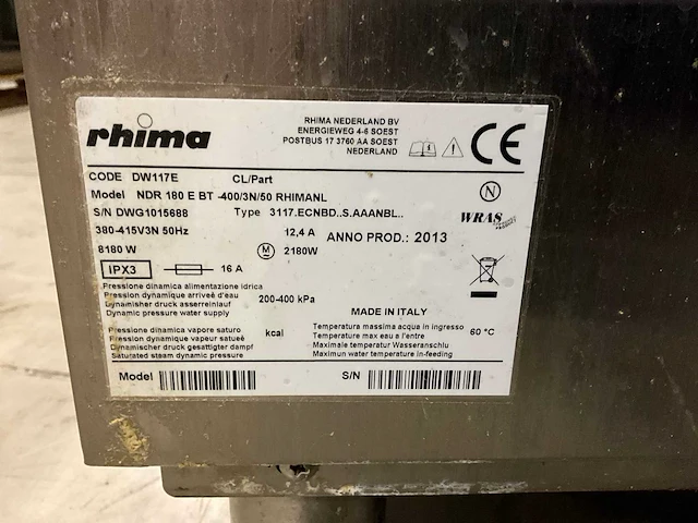 2013 rhima ndr180e bt korvenvaatwasmachine - afbeelding 9 van  9