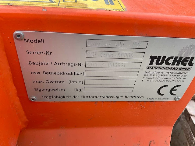 2013 tuchel simplex 400-150 borstelmachine - afbeelding 7 van  9