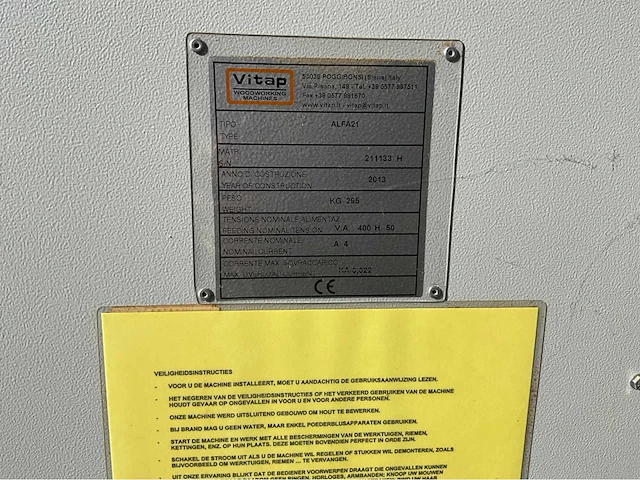 2013 vitap alfa21 superfast cnc-meubelboormachine - afbeelding 10 van  13
