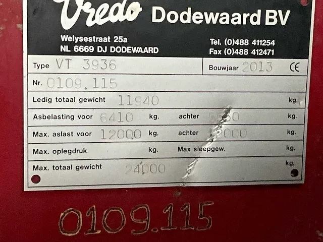 2013 vredo vt3936 zelfrijdende mestverspreider - afbeelding 14 van  52