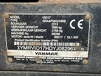 2013 yanmar vio17 minigraafmachine - afbeelding 19 van  31
