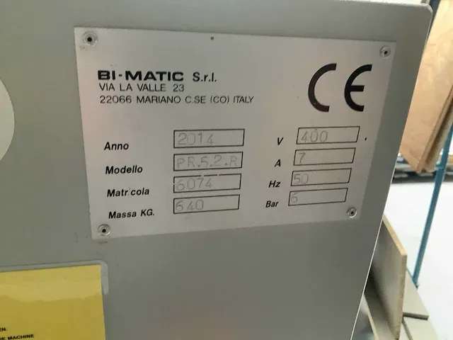 2014 bi-matic pr.5.2.r prima kantaanlijmmachine - afbeelding 4 van  8