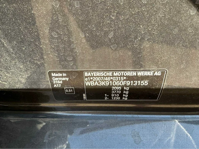 2014 bmw 316d f30 personenauto - afbeelding 54 van  62