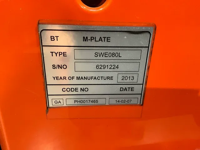 2014 bt swe080l elektrische palletwagen - afbeelding 2 van  14