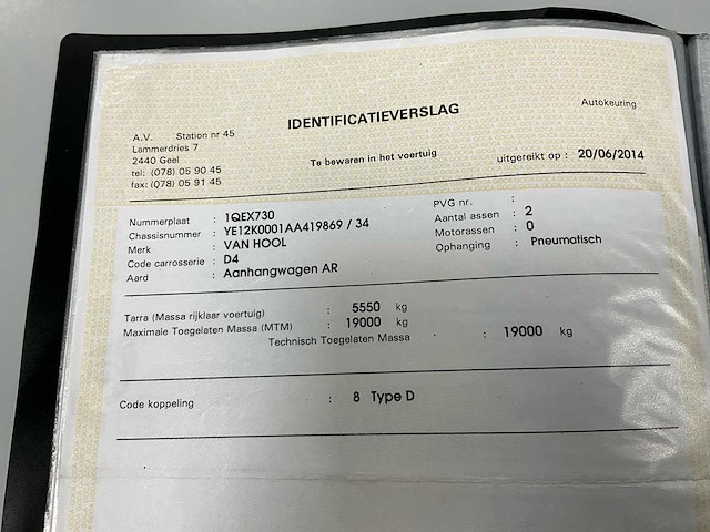 2014 daf xf510 fan vrachtwagen met van hool combi oplegger - afbeelding 3 van  105