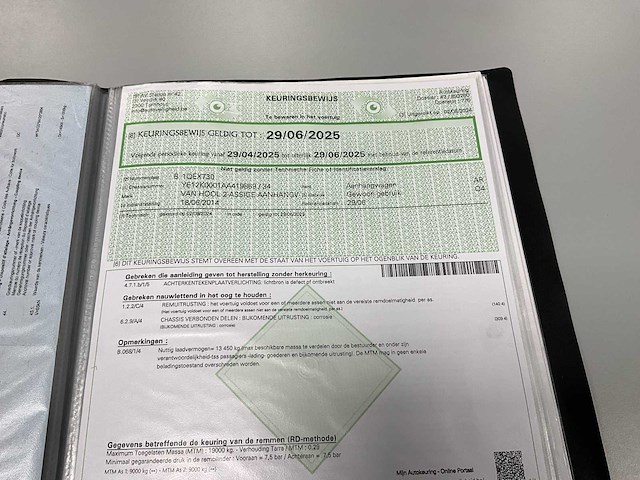 2014 daf xf510 fan vrachtwagen met van hool combi oplegger - afbeelding 5 van  105