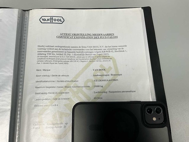 2014 daf xf510 fan vrachtwagen met van hool combi oplegger - afbeelding 6 van  105