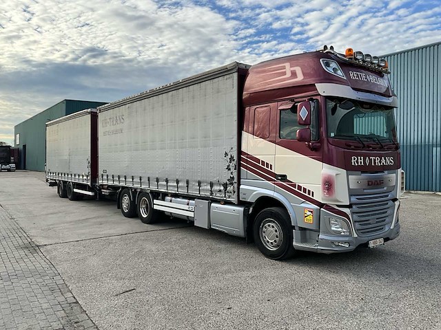 2014 daf xf510 fan vrachtwagen met van hool combi oplegger - afbeelding 51 van  105