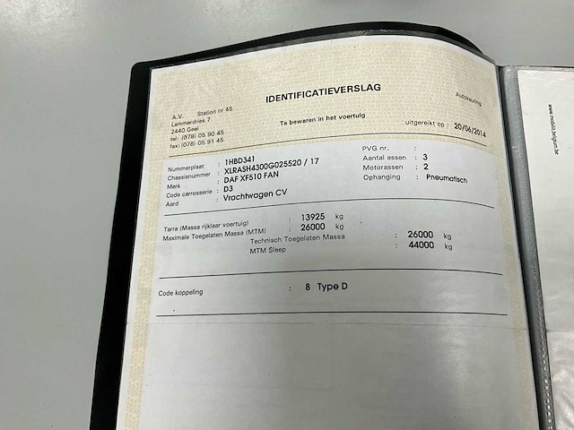 2014 daf xf510 fan vrachtwagen met van hool combi oplegger - afbeelding 100 van  105