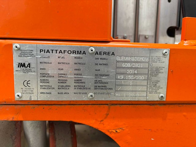 2014 faraone elevah 65 move hoogwerker - afbeelding 12 van  12