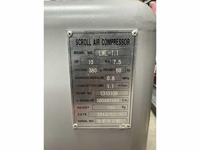 2014 javac lwl 1.1 spiraalcompressor - afbeelding 10 van  10