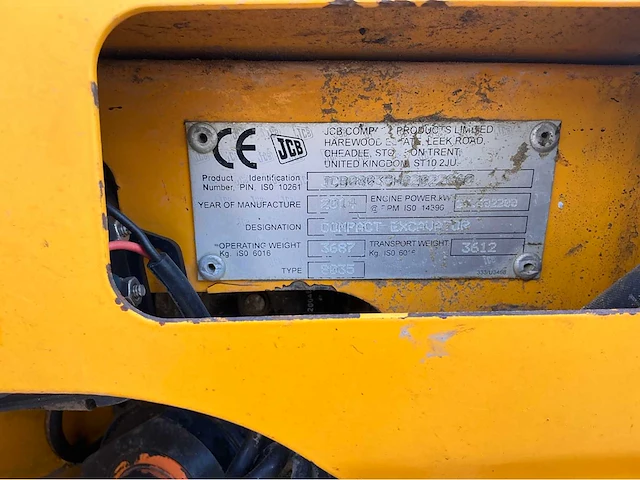 2014 jcb 8035 minigraafmachine - afbeelding 10 van  19