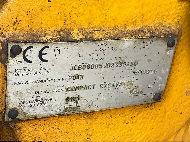 2014 jcb 8085zts rupsgraafmachine - afbeelding 9 van  18