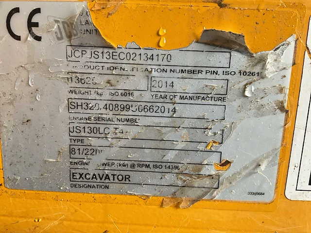 2014 jcb js130lc t4 rupsgraafmachine - afbeelding 17 van  24