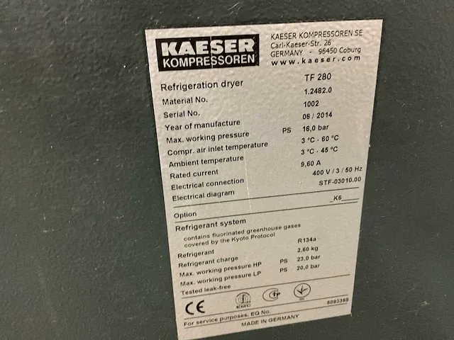 2014 kaeser secotec tf280 koeldroger - afbeelding 7 van  7
