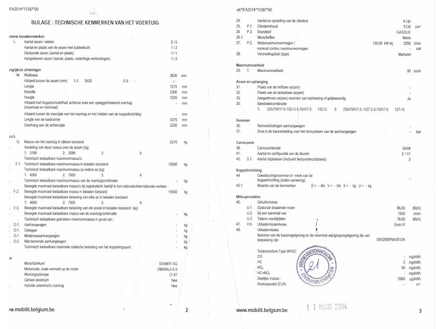 2014 mercedes-benz atego vrachtwagen met laadklep - afbeelding 26 van  33