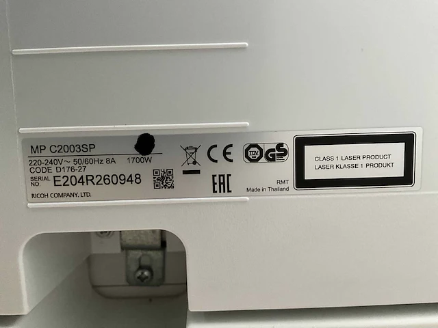 2014 ricoh mp c2003 laserprinter/scanner - afbeelding 3 van  11