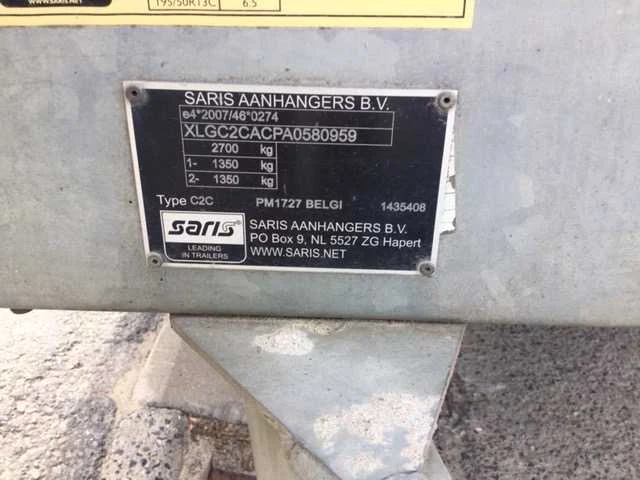 2014 saris c2c aanhangwagen - afbeelding 7 van  8