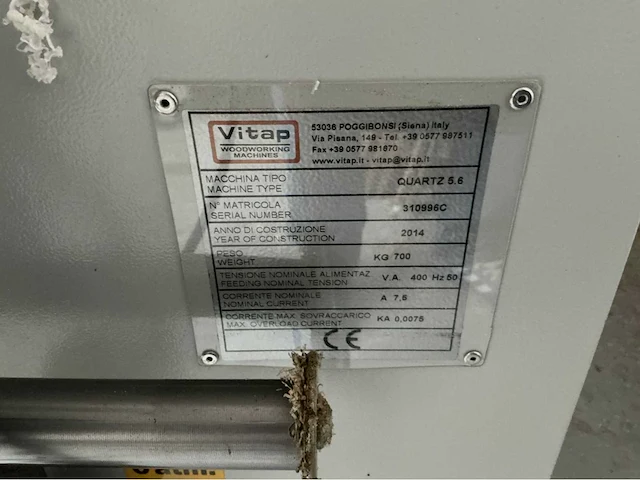 2014 vitap quartz 5.6 cnc kantenaanlijmmachine - afbeelding 7 van  7