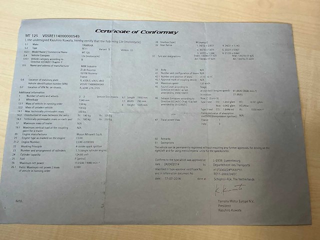 2014 yamaha mt125 - afbeelding 24 van  31